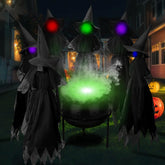 3 Witches Holding Hands (60in) – LED Lighted Garden Stakes, Sound Activated